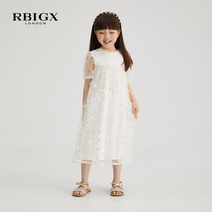 RBIGX瑞比克童装夏季儿童女童连衣裙公主裙仙女洋气时髦裙装女