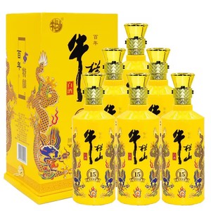 北京牛栏山二锅头 百年特酿15浓香型白酒52度42度500ml*6瓶整箱