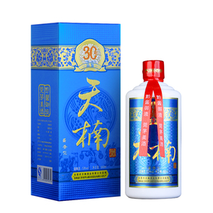 天楠酒蓝箱30年一箱2013版53度酱香型老酒，500ml×6瓶/箱