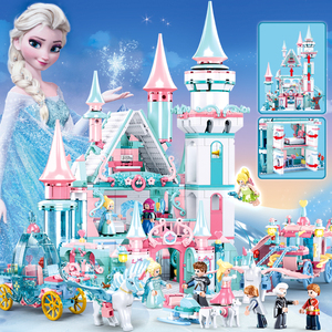 积木女孩子系列拼装冰雪奇缘益智玩具别墅爱莎公主城堡适用于乐高