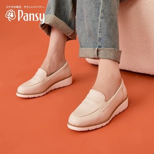 Pansy日本女鞋日系简约上班通勤女士皮鞋轻便舒适不累脚女士鞋子