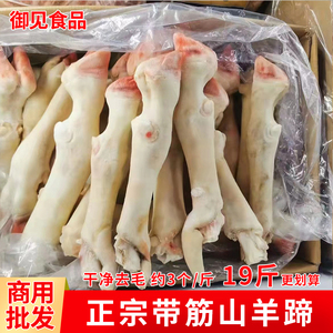 新鲜冷冻羊蹄19斤整箱商用带筋羊蹄子整只生羊脚生鲜食材2-5斤