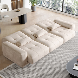 北欧多功能电动沙发床简约现代伸缩款可变床客厅躺平功能布艺沙发
