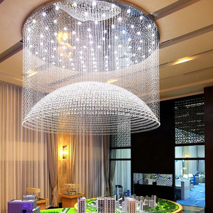 别墅酒店大堂个性创意造型水晶吊灯售楼部沙盘工程定制装饰吸顶灯
