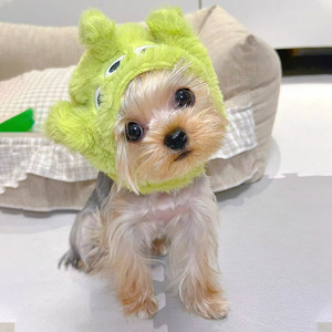 约克夏专用帽子宠物小狗狗头套冬天冬季可爱保暖小型犬幼犬用品