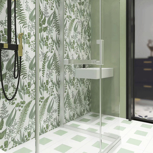 摩洛哥花砖法式花笙瓷砖花片绿色拼花卫生间浴室洗澡间防滑地板砖