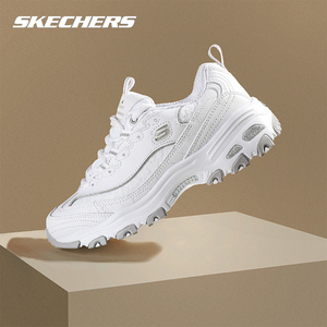 Skechers斯凯奇女鞋春季厚底老爹鞋增高蕾丝休闲复古运动鞋11959