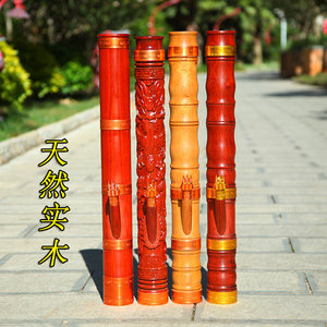 云南新款中国其他红实木筒过滤行水烟袋烟斗花梨雕双龙木竹子烟具
