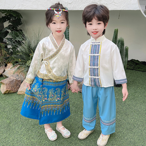 三月三少数民族服装傣族异域风情春秋长袖表演服幼儿园舞台演出服