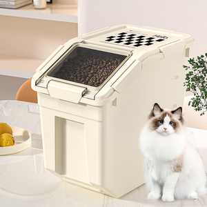 猫粮储存桶20斤狗粮密封桶防潮桶宠物粮食猫咪米桶罐家用收纳盒子