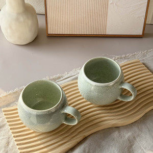 日韩复古咖啡杯好看的窑变陶瓷马克杯早餐牛奶杯家用办公室茶杯子