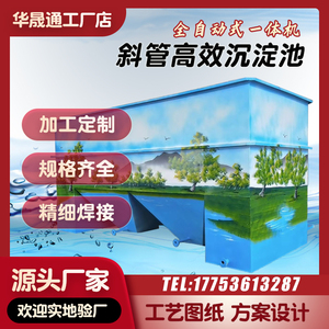 斜管沉淀池高效絮凝斜板污水处理设备酸洗磷化全自动混凝一体定制