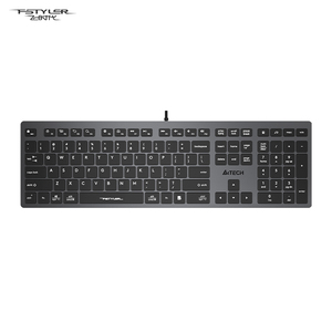 双飞燕官方FX50剪刀脚键盘有线巧克力超薄静音USB笔记本台式办公