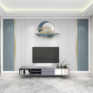 新款电视机背景墙壁纸现代简约客厅墙纸几何轻奢麋鹿壁画卧室墙布