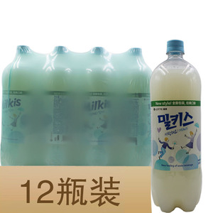 韩国进口乐天妙之吻乳味牛奶味碳酸饮料苏打汽水1.5L大瓶