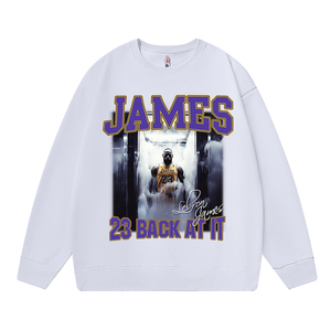 NBA篮球球星勒布朗·詹姆斯美式印花长袖卫衣T恤男数码直喷潮牌冬