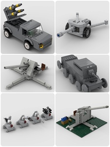 定制积木兼容乐高儿童玩具UGV无人战车BT-7快速坦克炮M卡车高炮