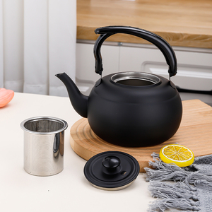 不锈钢饭店茶壶带过滤网餐厅茶艺泡茶壶围炉煮茶电磁炉户外烧水壶