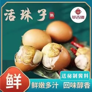 莘吉缘13天新鲜活珠子五香/香辣凤凰蛋钢化蛋开袋即食钢化蛋