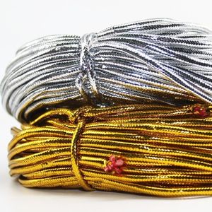 3mm金色银色包芯圆绳吊牌线绳手工编织绳diyDIY【抖音同款】