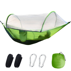 新款降落伞布自动速开帐篷型户外野营蚊帐吊床 防蚊吊床带蚊帐