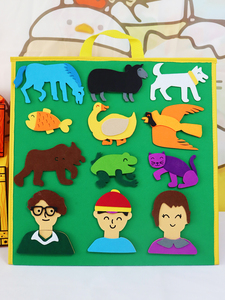 棕色的熊Brown Bear绘本毛毡儿童课堂互动英语教具早教公开课玩具