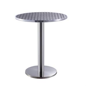 不锈钢咖啡桌铝桌户外桌子折叠桌铝合金桌子洽谈桌圆桌展会圆桌椅