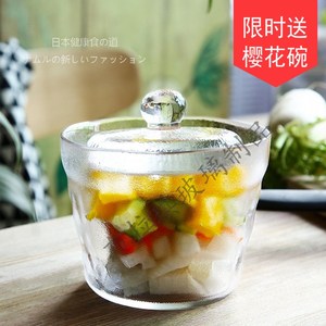 日式一夜渍日本泡菜坛子浅渍罐加厚玻璃咸菜罐重石腌菜容器渍物罐