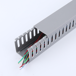 绝缘线槽PVC阻燃灰色走线槽 明装配电箱控制柜走齿形开口塑料线槽