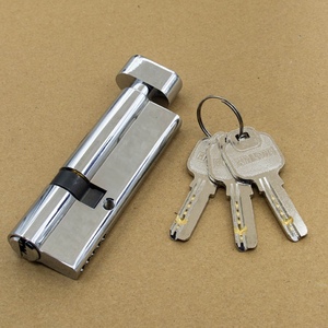 坚朗锁芯KIL3257断桥铝合金平开门带钥匙单开双开纯铜通用门锁