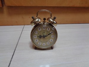 收藏怀旧机械闹表-北极星牌彩盘 带工艺 特小小双铃闹表、闹钟，