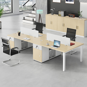 办公桌员工位简约现代办公室四人位桌椅组合职员屏风卡座电脑桌子