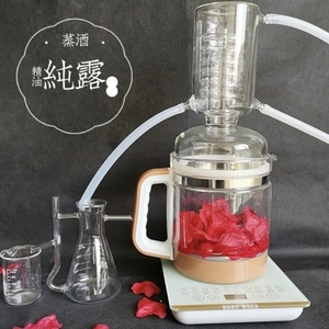 家用小型精油提取设备玻璃蒸馏器装置纯露机玫瑰精油提纯花露水