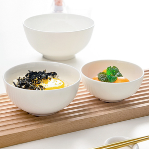 唐山骨瓷餐具米饭碗陶瓷碗饭碗家用白瓷碗5.5寸面碗无铅镉釉下彩