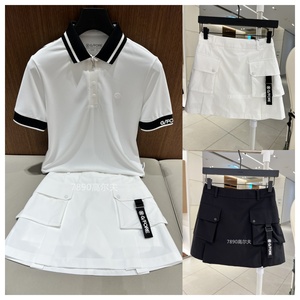 女士24夏季薄款GFORE高尔夫服装口袋工装休闲短裙半身裙韩国代购