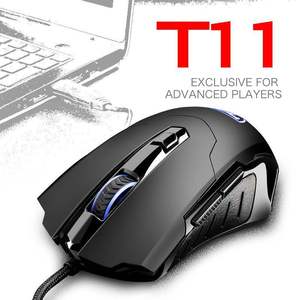 ET T11静音无声电脑笔记本鼠标有线机械游戏电竞 台式大鼠标批发