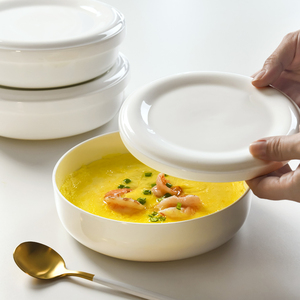 蒸鸡蛋专用碗隔水炖带盖家用烤箱保鲜陶瓷盘子水蒸蛋羹粉蒸肉神器