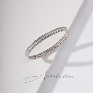Rina「PERLEE系列」高级排钻珠珠手镯 对标真金真钻珠宝工艺925银