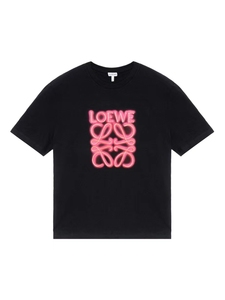香港直邮LOEWE/罗意威新款logo图案徽标刺绣圆领棉质 短袖男女T恤