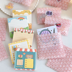 腾亿创意粉色爱心气泡袋气泡膜气泡信封小卡卡套礼品包装袋防震防