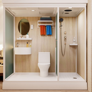 淋浴房整体 浴室卫生间一体式 移动家用浴房隔断玻璃房 集成卫浴