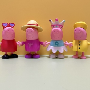 小猪玩具美版正品散货雨衣公主裙红裙紫裙帽子佩奇多款换装外套