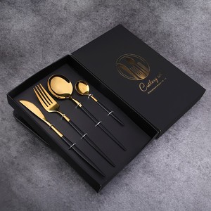 德国正品牛排刀叉高端西餐餐具不锈钢筷子勺子套装礼品定制礼盒装