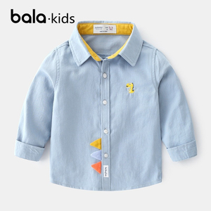 吧啦吧啦巴啦啦bala巴拉拉官方旗舰店童装男童外套儿童春秋款衬衫