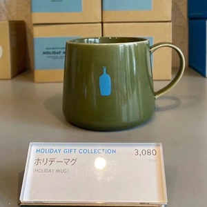 现货日本blue bottle杯子蓝瓶子限定咖啡杯陶瓷杯深绿色马克杯ins