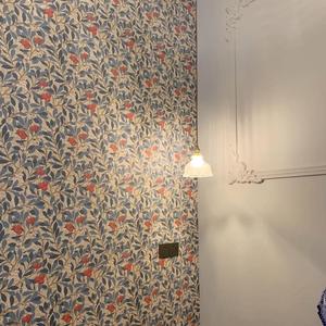 卧室客厅英式小众树莓 手绘乡村田园背景墙布 英国原装进口墙纸