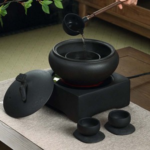 火山石煮茶器煮茶炉电陶炉烤茶室内专用闷茶泡茶陶瓷茶具套装家用