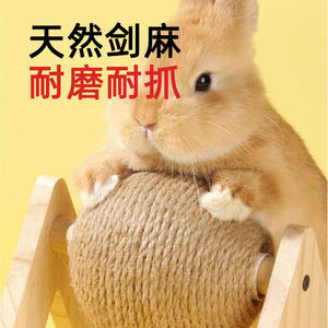 兔子解闷玩具宠物小兔子专用啃咬可以玩磨牙的磨爪实木玩具球用品