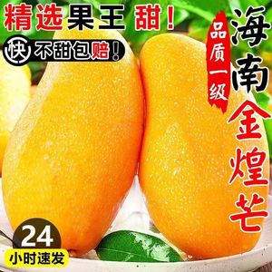 【热销】正宗海南金煌芒5斤/8斤新鲜爆甜大芒果皮薄应季水果整箱