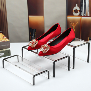 亚克力鞋子包包展示架鞋包支架高端架直播间道具奢侈品陈列展示台